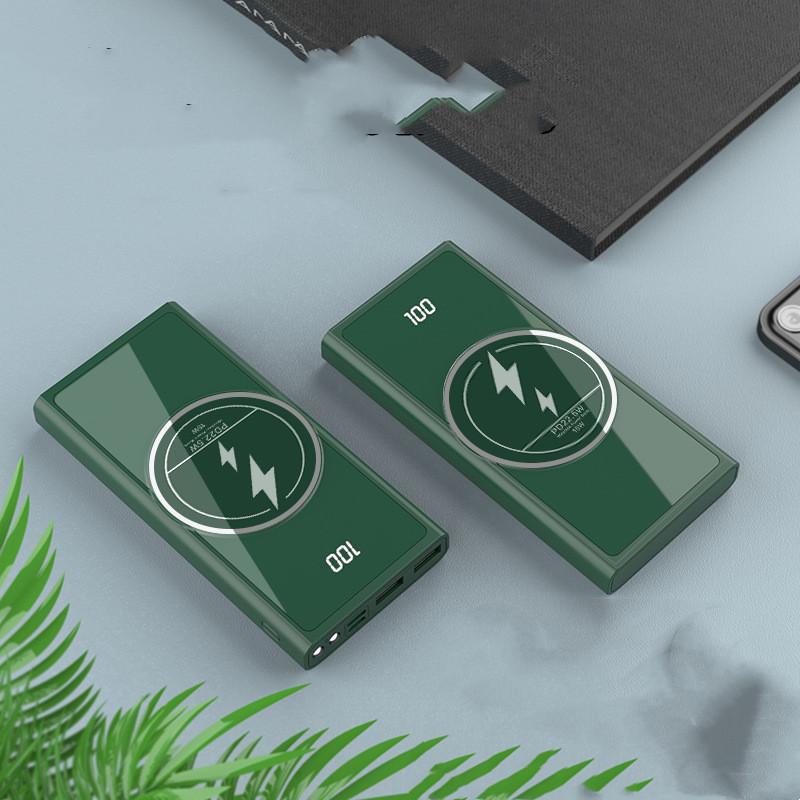 20000mAh PD20W Super Fast Charge For Apple 12 Power Bank Green Magnetic type 10000mAh