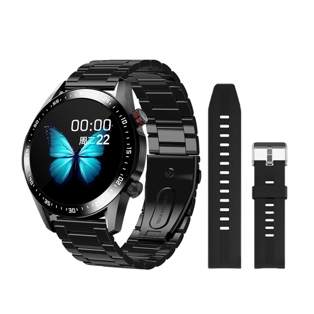 Black Steel with Silicon belt