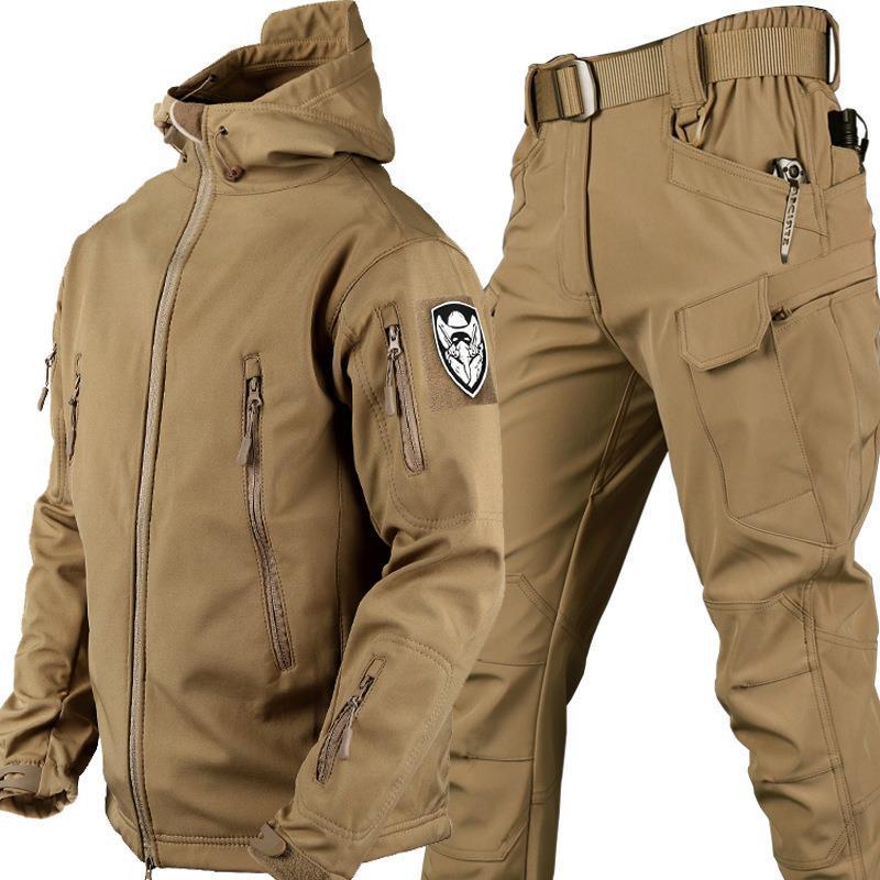 Outdoor Leather Thermal Suit Special Soldier Camouflage Brown 2XL