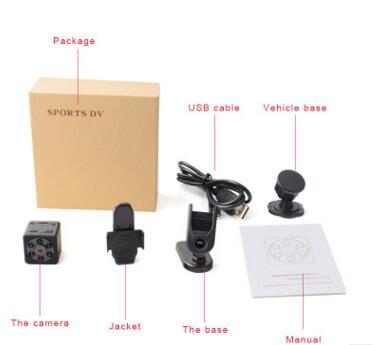 SQ11 camera motion DV wireless mini camera recorder IR night vision 1080P small camera With magnetic suction