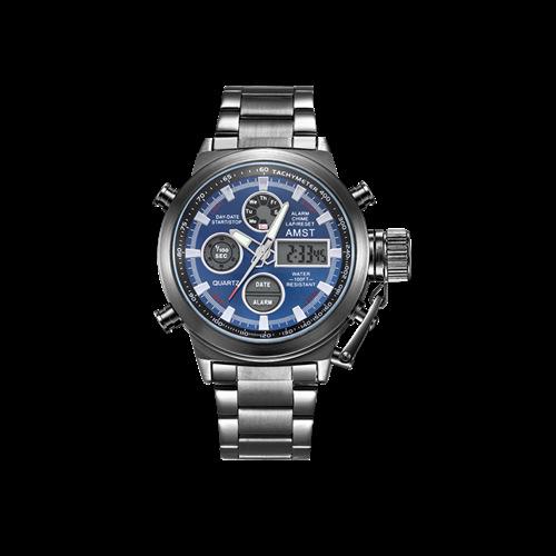 Black steel blue