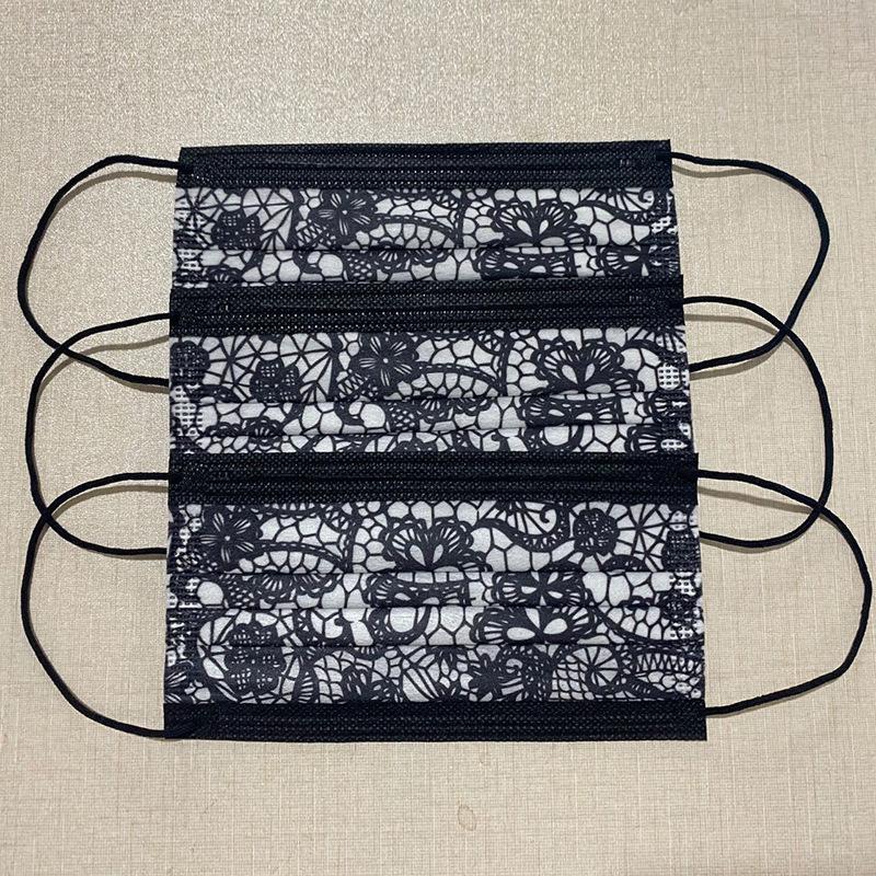 Black and white lace 100pcs