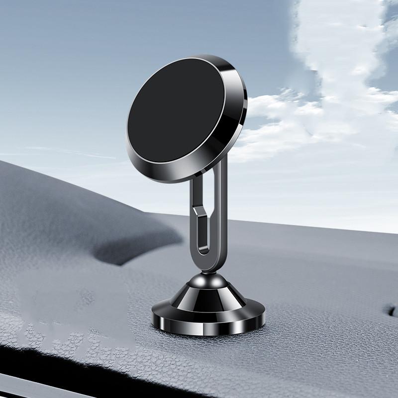 Car Magnet Holder F6 Upgraded Version Strong Magnetic Attraction Handy Sticker Round black