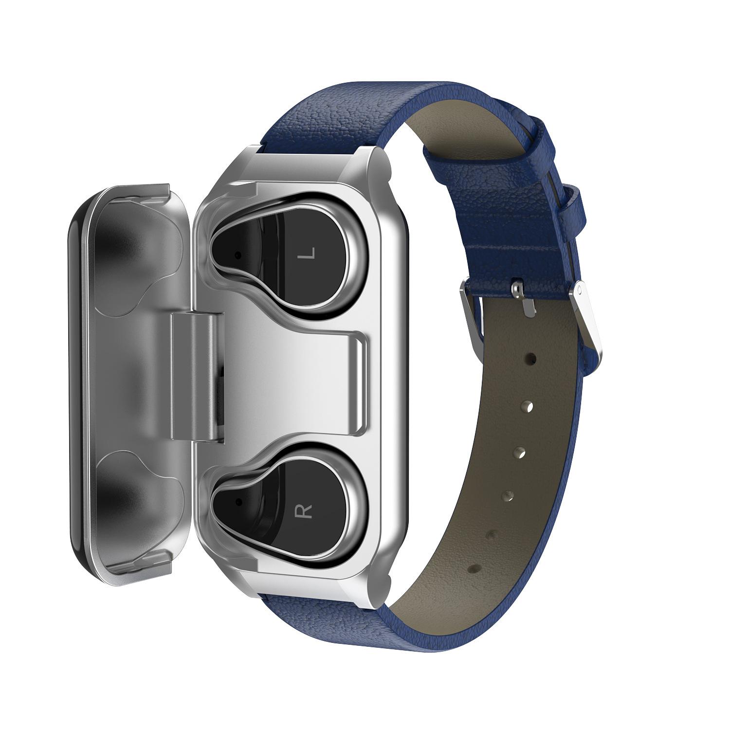 Watch Bluetooth headset dual in one Blue Belt