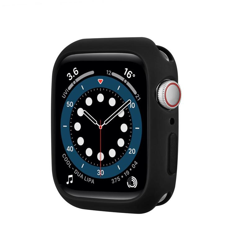 Protective Cover 6th Generation Watch Shell Button Candy Cover Iwatch6 5 4 3 2 Black 38mm