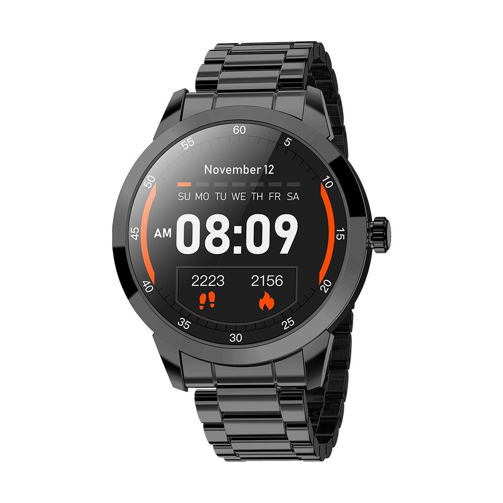 2020 Wholesale Fashion Stainless Steel Pedometer IP68 Waterproof Smart Watch With Blood Pressure and Heart Rate Steel