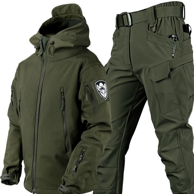 Outdoor Leather Thermal Suit Special Soldier Camouflage Green 2XL