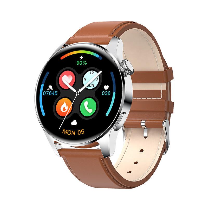 Silver brown leather