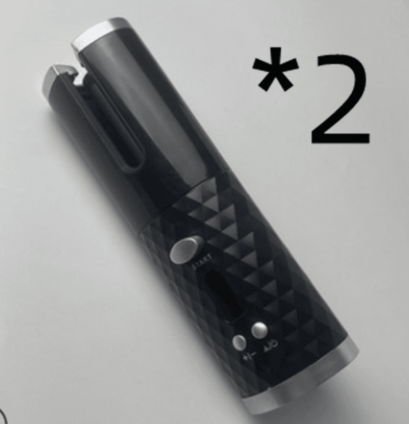 Portable Automatic Wireless Usb Charging Mini Curling Iron 2pcs Black USB