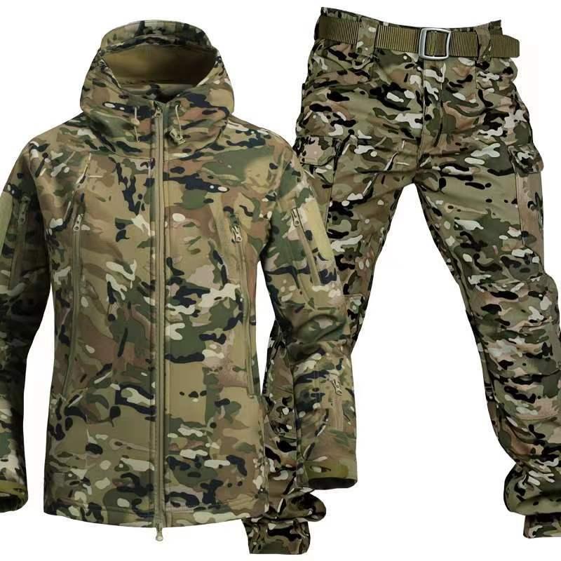Outdoor Leather Thermal Suit Special Soldier Camouflage Camouflage 2XL