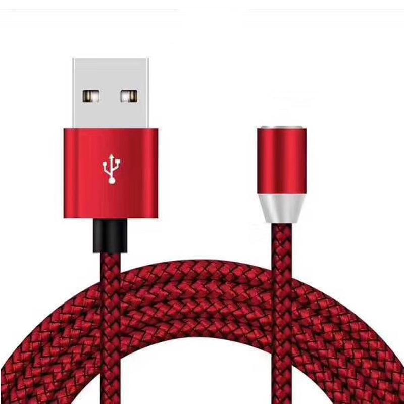 Three-in-one Magnetic Charging Cable Red Single line 1M