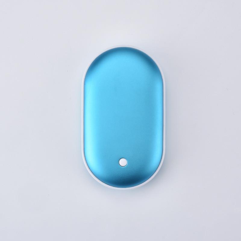 Rechargeable Mini Hand Warmer Power Bank Two-in-one Explosion-proof Portable Usb Sky blue