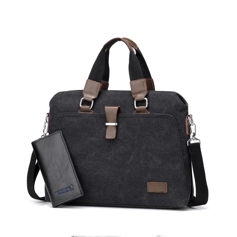 Black M with wallet