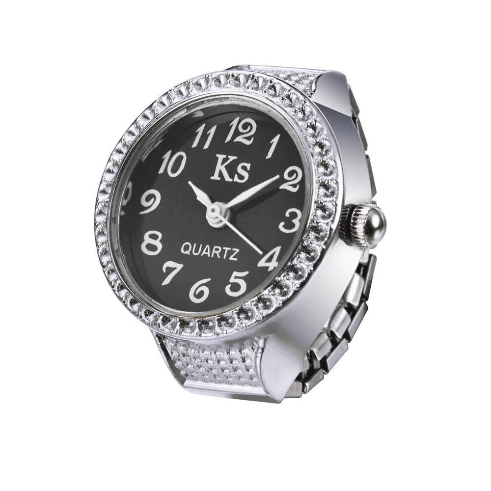 Simple Atmosphere Ring Men And Women Couple Small Jewelry Watch Black