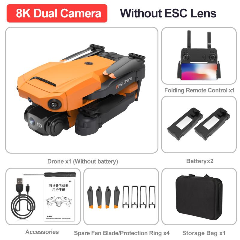 Long Endurance Intelligent Obstacle Avoidance UAV P8 Orange Dual 2B USB