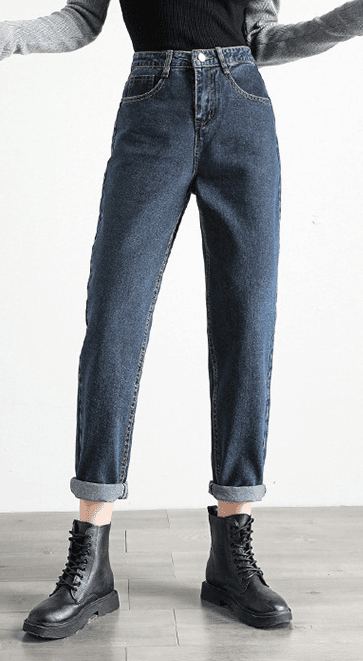 Navy Blue Cropped trousers 25