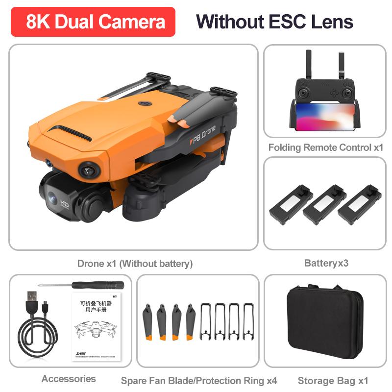 Long Endurance Intelligent Obstacle Avoidance UAV P8 Orange Dual 3B USB