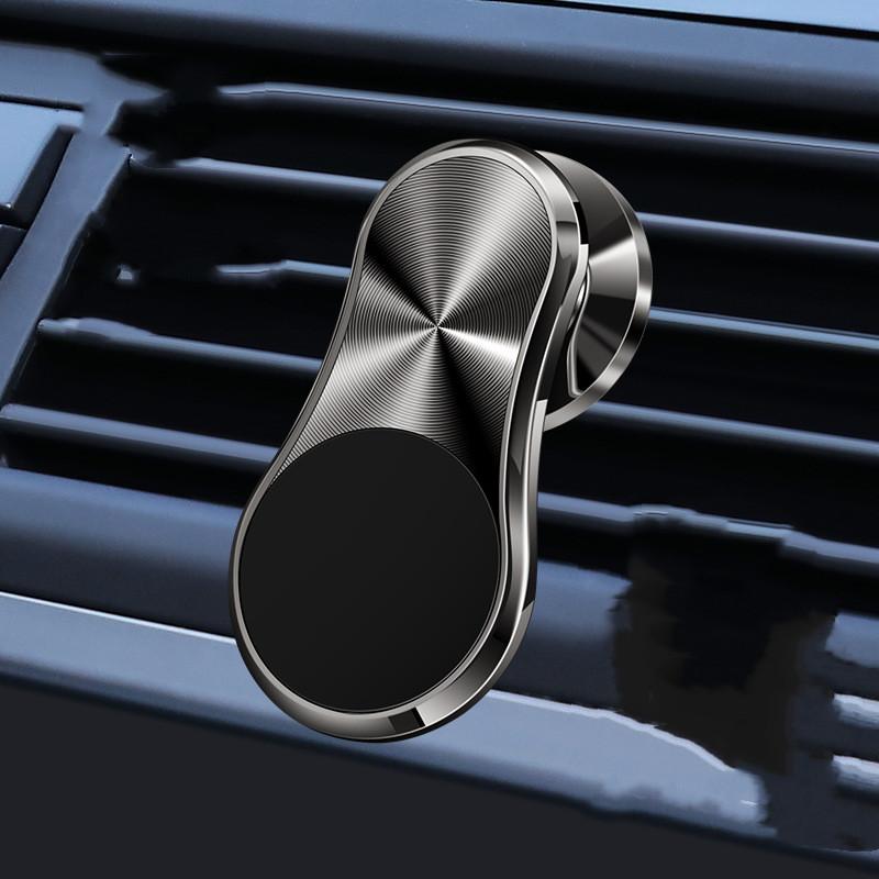 Car Magnet Holder F6 Upgraded Version Strong Magnetic Attraction Handy Sticker Spin Black B