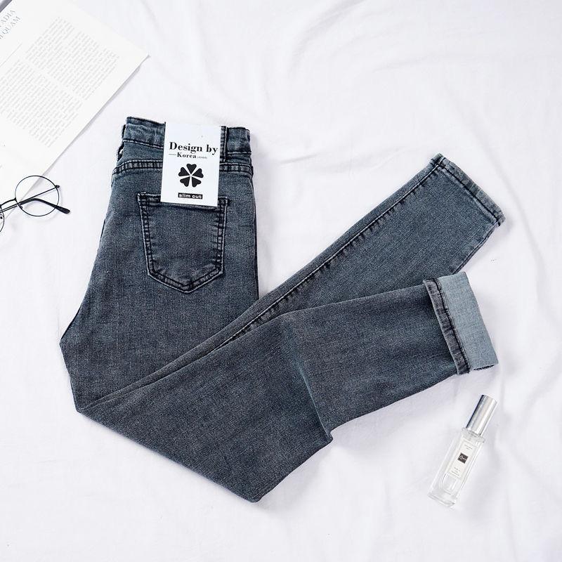 Light blue cropped trousers 25