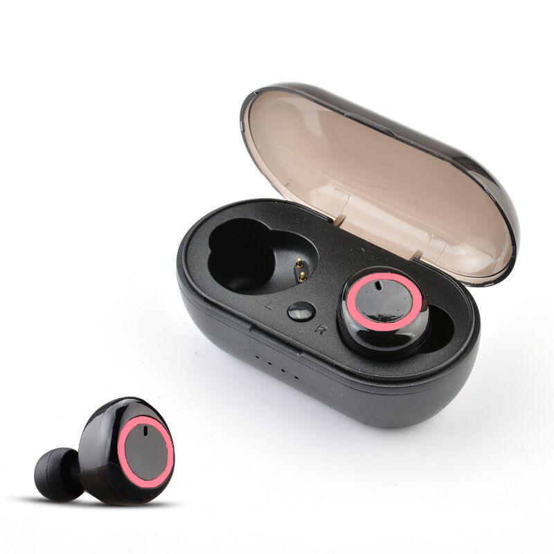 Black red circle Button