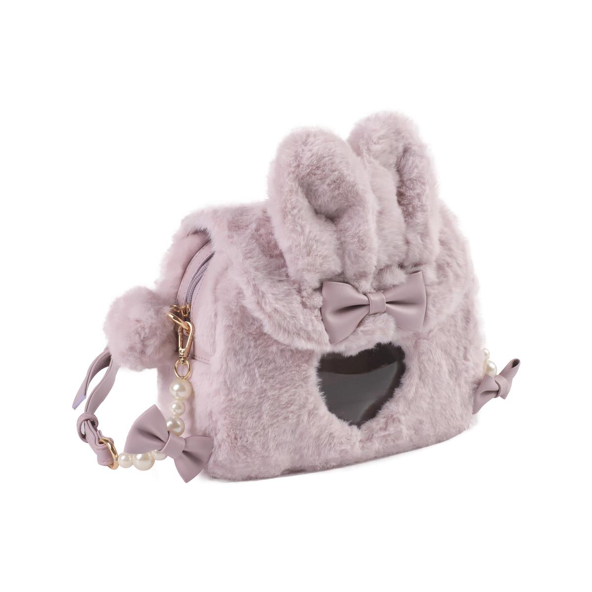 Girl Cute Everyday Sweet Pearl Messenger Handbag Purple