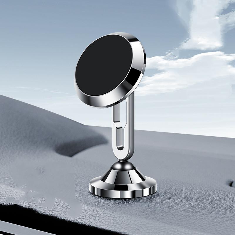 Car Magnet Holder F6 Upgraded Version Strong Magnetic Attraction Handy Sticker Round silver