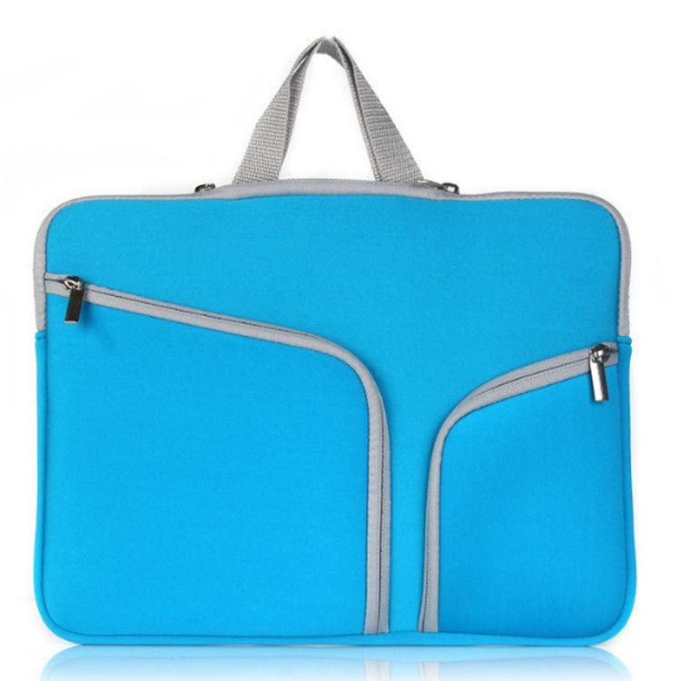 Colorful Multi-pocket Laptop Sleeve Bag Blue 10inches