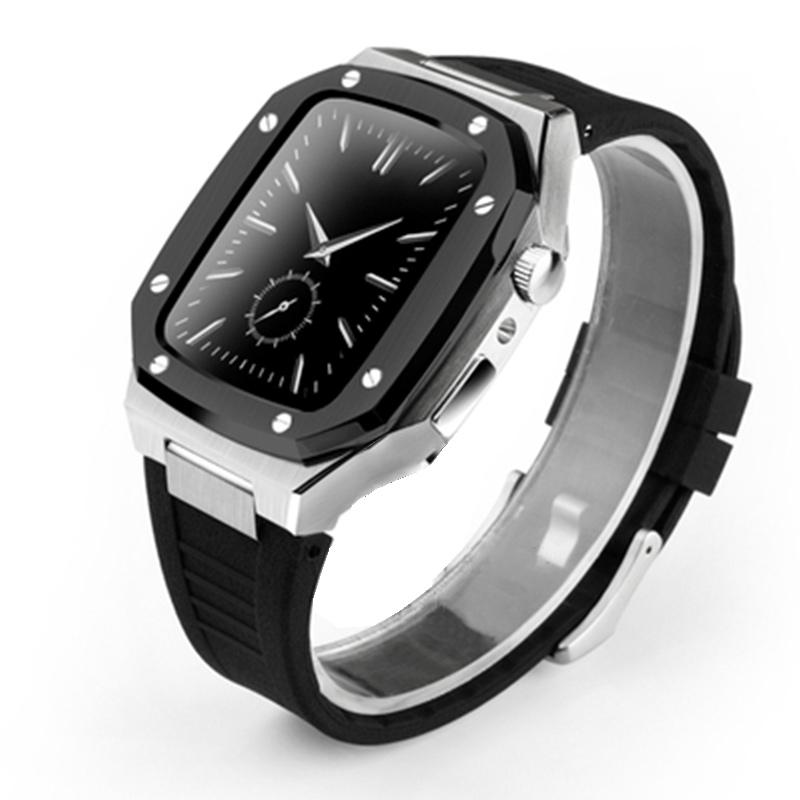 Silver Black Black 44mm