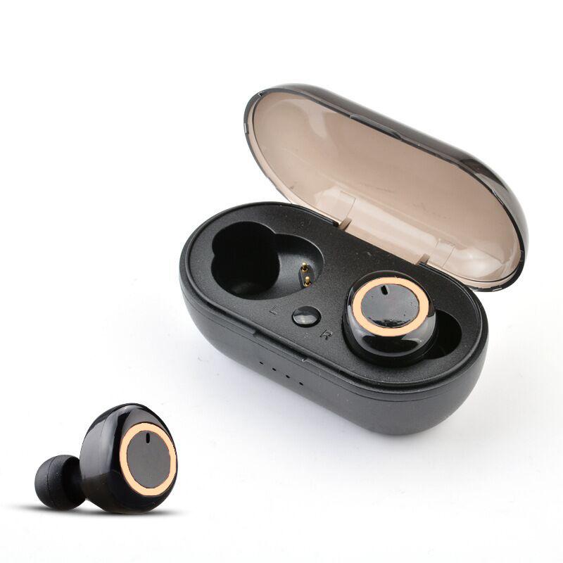 Black local gold circle Button