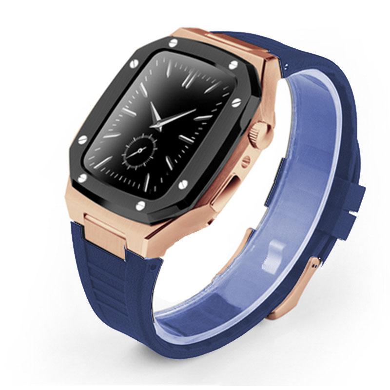 Rose Gold Black Blue 44mm
