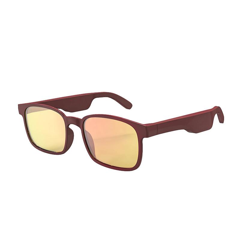 Sports Waterproof Running Smart Bluetooth  Sunglasses Round frame brown