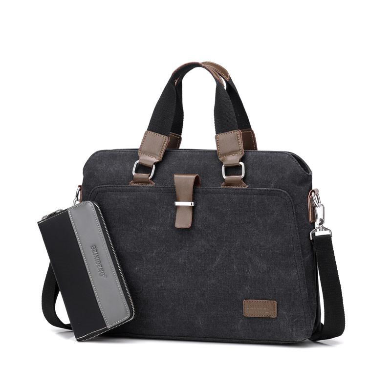 Black M with handbag