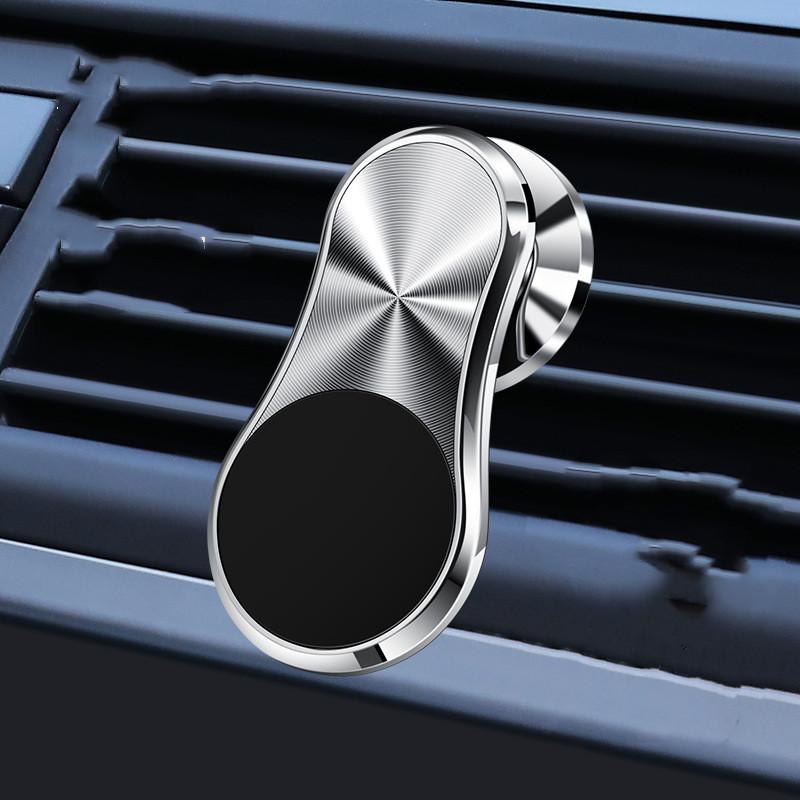 Car Magnet Holder F6 Upgraded Version Strong Magnetic Attraction Handy Sticker Spin Silver B