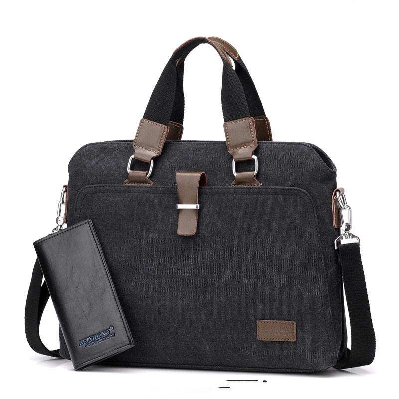 Black L with wallet