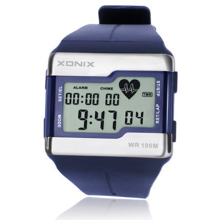 Men's Waterproof Electronic Watch With Luminous Heart Rate Heart Rate Dark Blue