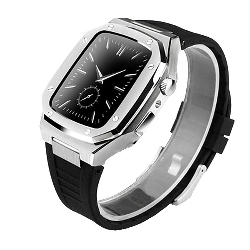 Silver Black 44mm