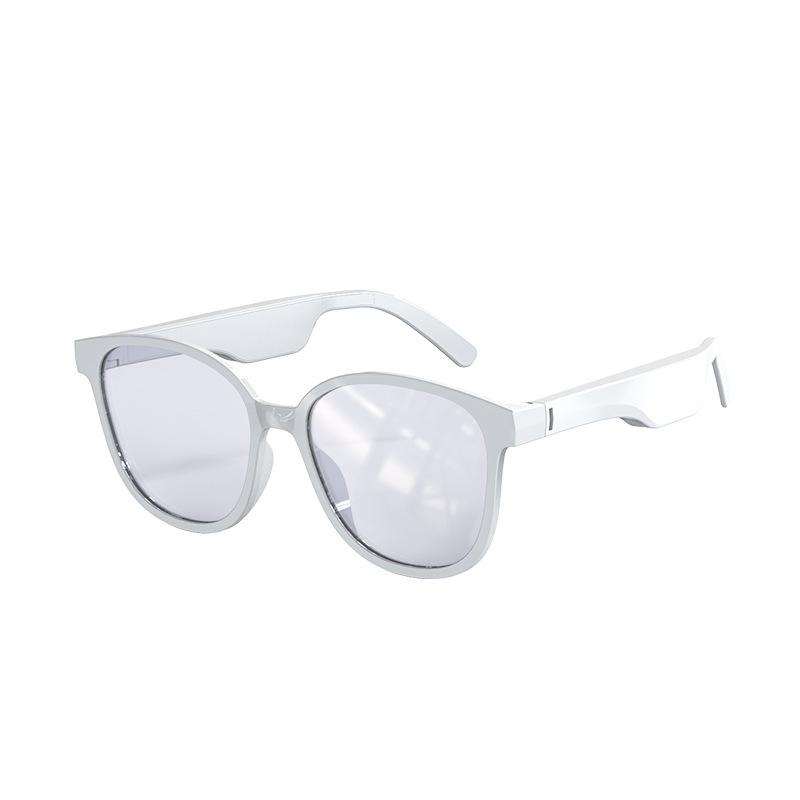 Sports Waterproof Running Smart Bluetooth  Sunglasses Korean style frame white