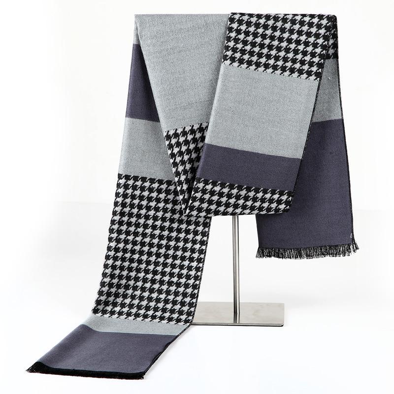 Gray Houndstooth Scarf Size 180 30CM