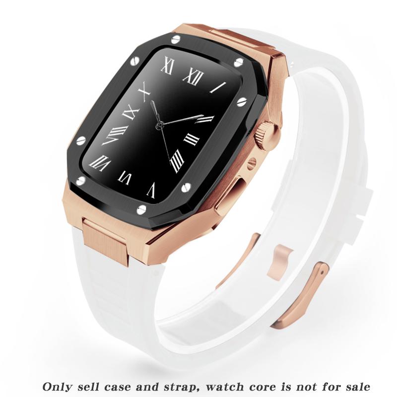 Black Rose Gold White 44mm