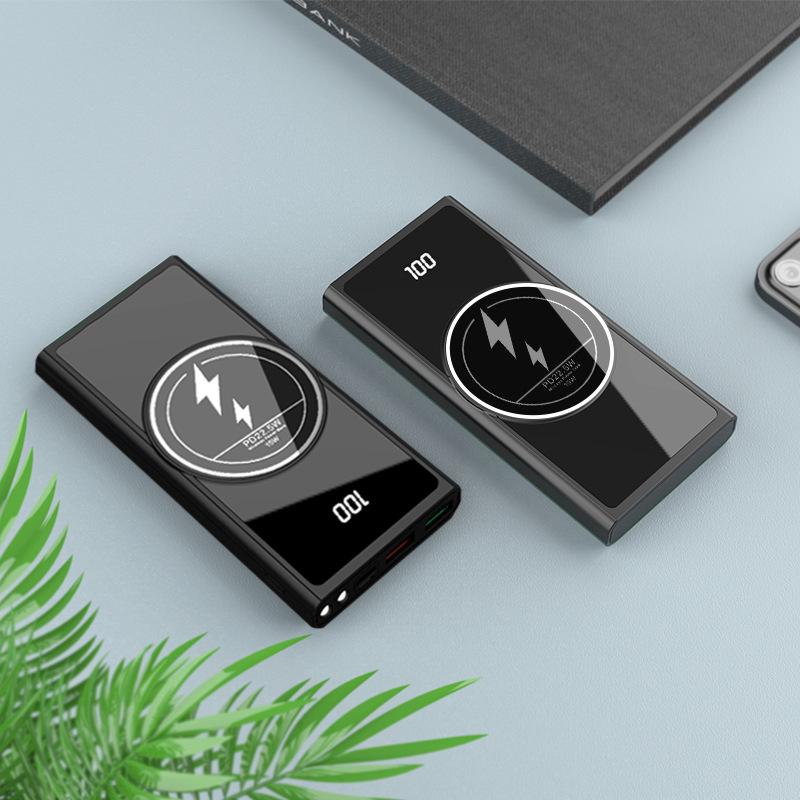 20000mAh PD20W Super Fast Charge For Apple 12 Power Bank Black Magnetic type 10000mAh