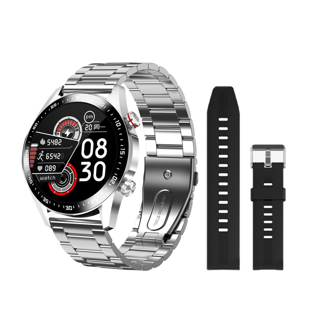 Silver Steel with Silicon belt