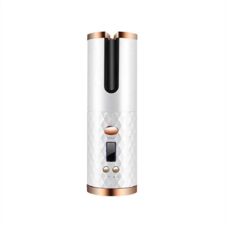 Portable Automatic Wireless Usb Charging Mini Curling Iron White USB