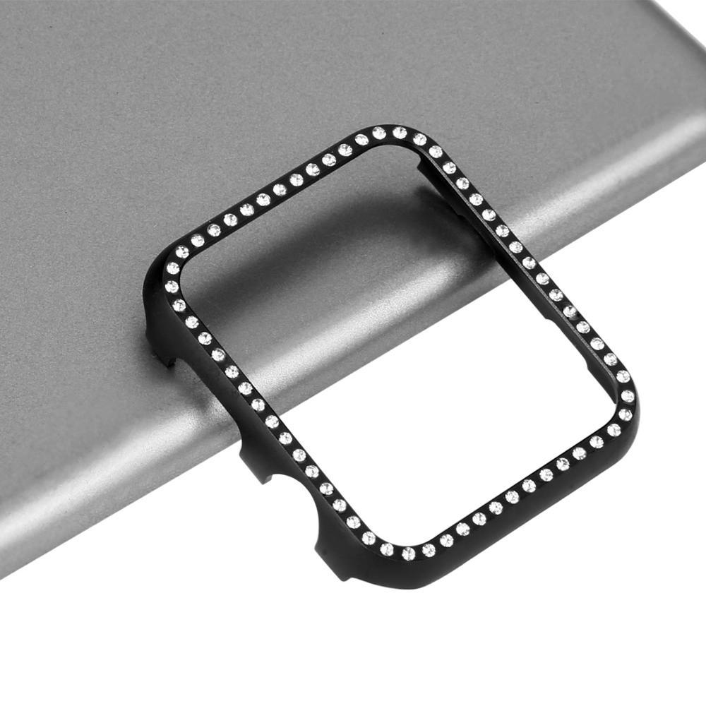 Aluminium Bezel Protective Case Diamond Set Watch Protection Black 38mm