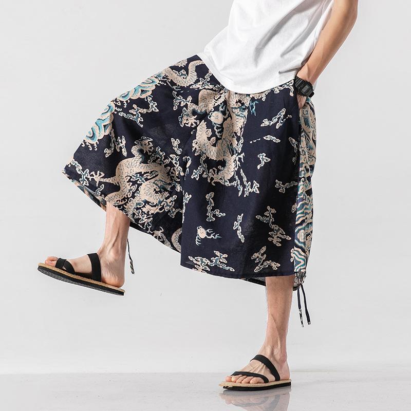 Navy Blue Dragon Pattern · 2XL