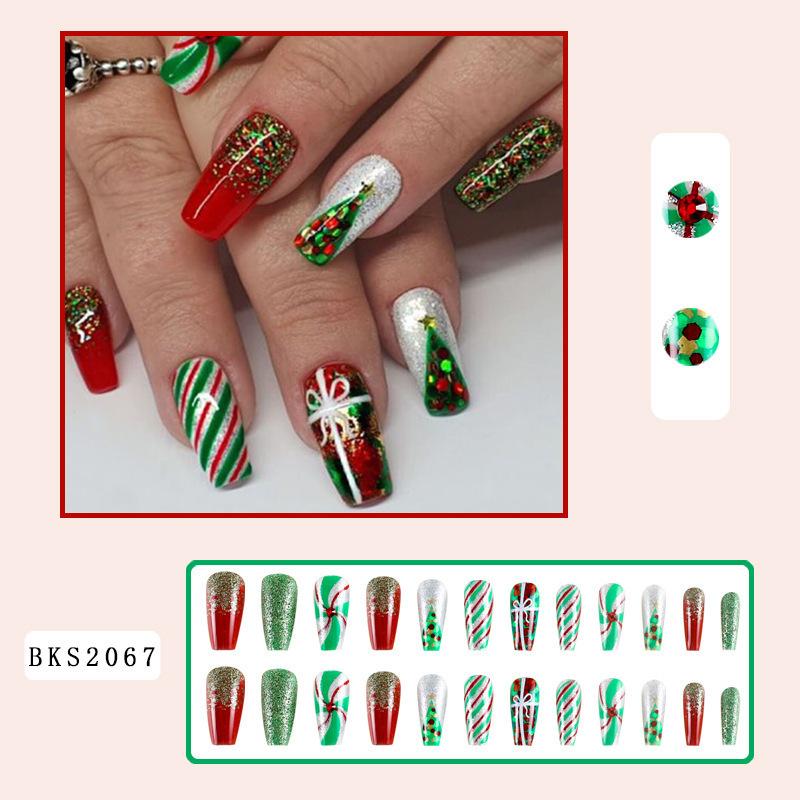 New Nail Beauty SMD Snowflake Christmas Style BKS2067 Style Jelly Glue Polish Bar