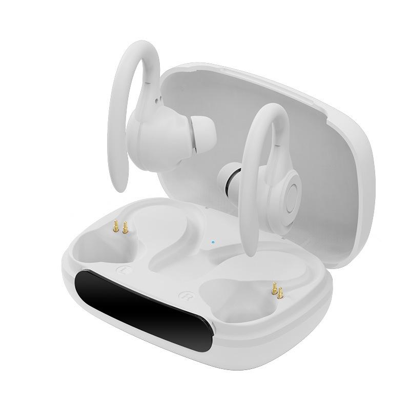 New Ear-mounted Y7 Wireless Bluetooth Headset For Sports Running No Digital Display White