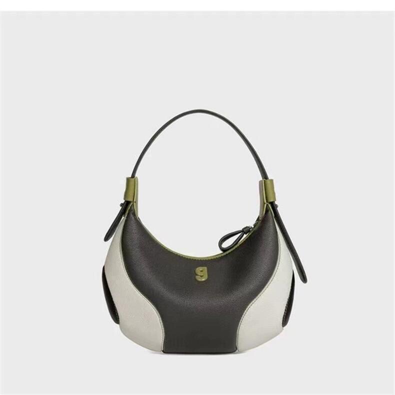 Womens Baseball Underarm Bag Crescent-Shaped Crossbody Bag Mangosteen Panda