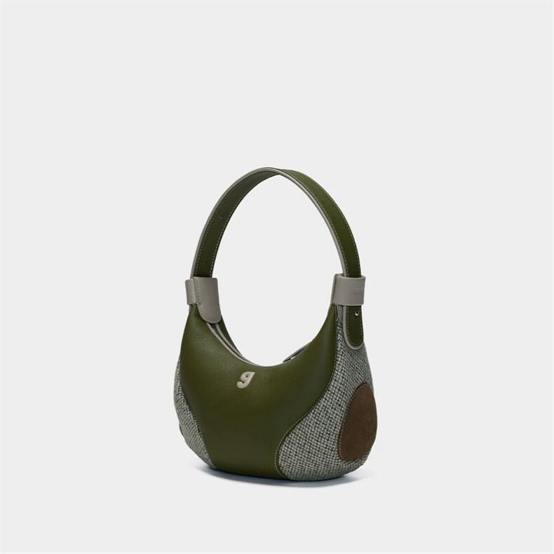 Womens Baseball Underarm Bag Crescent-Shaped Crossbody Bag Sweetened Bean Paste