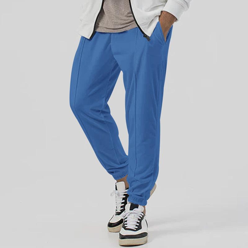 Casual Track Sweatpants Men's Loose Tappered Casual Pants Blue L