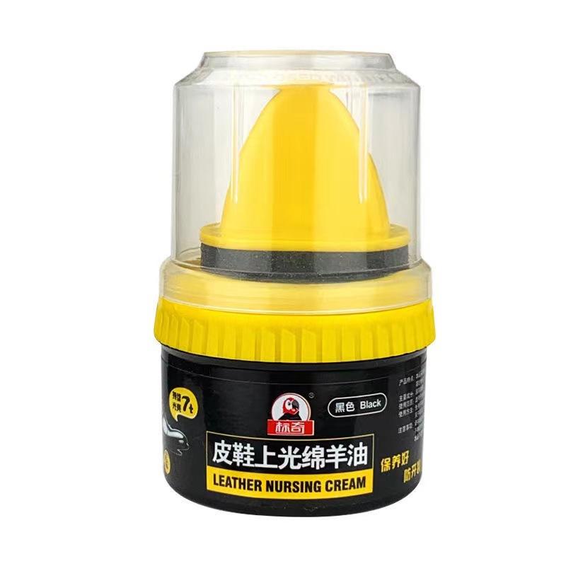 Leather Shoes Polish Lanolin Get Sponge Head Black Brown Natural Color Colorless Maintenance Anti-cracking Non-stick Black